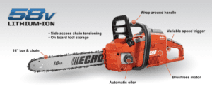 Echo CCS-58V4AH Chain Saw with 4AH Battery & Charger